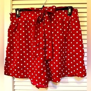 Red polka dot shorts